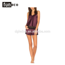 women sling Sexy girls Night dress short Satin Pajamas sets